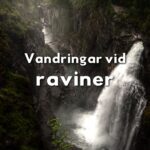 Djupt vattenfall som forsar genom en kanjon, vy från ovan i dramatiskt landskap.